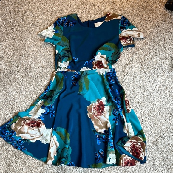 Anthropologie Corey Lynn Calter Paeonia Print Fit & Flare - Picture 4 of 14